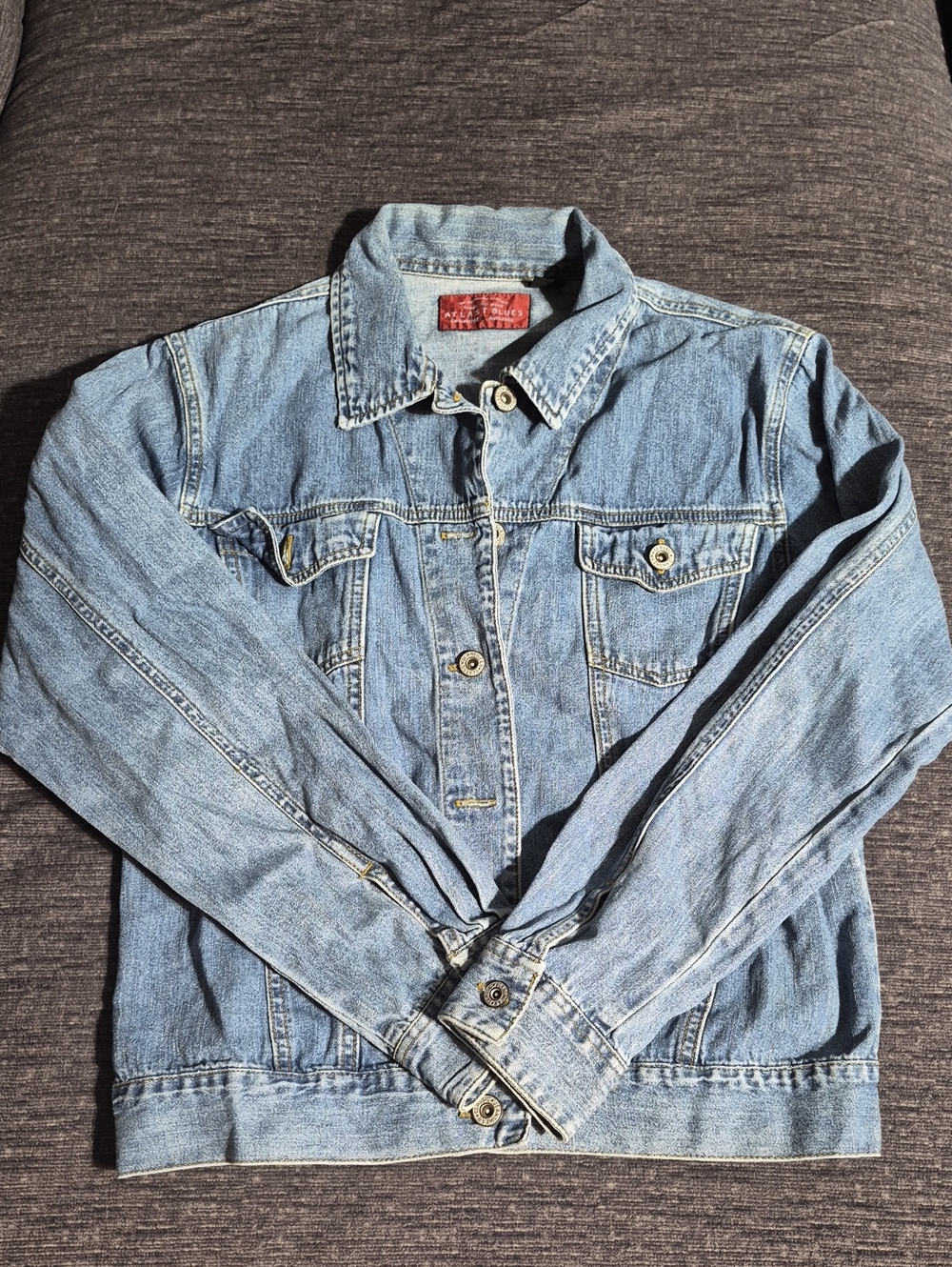 At Last Blues Light Blue Denim Trucker Jacket
